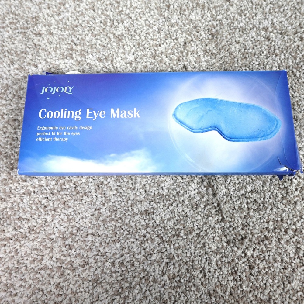 JOJOLY Cooling‎ Gel Eye Mask Blue Cold Compress Adjustable Strap Sleep Mask NEW